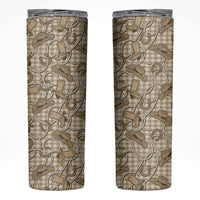 Beige Hawaii Palaka Cowboy Skinny Tumbler Hawaiian Paniolo Festival Spirit