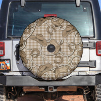 Beige Hawaii Palaka Cowboy Spare Tire Cover Hawaiian Paniolo Festival Spirit