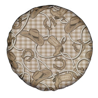 Beige Hawaii Palaka Cowboy Spare Tire Cover Hawaiian Paniolo Festival Spirit