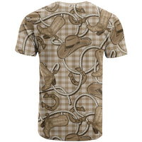 Beige Hawaii Palaka Cowboy T Shirt Hawaiian Paniolo Festival Spirit