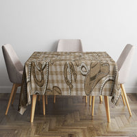 Beige Hawaii Palaka Cowboy Tablecloth Hawaiian Paniolo Festival Spirit