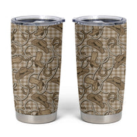 Beige Hawaii Palaka Cowboy Tumbler Cup Hawaiian Paniolo Festival Spirit