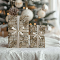 Beige Hawaii Palaka Cowboy Wrapping Paper Hawaiian Paniolo Festival Spirit