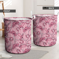 Pink Hawaii Palaka Cowboy Laundry Basket Hawaiian Paniolo Festival Spirit