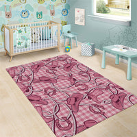 Pink Hawaii Palaka Cowboy Area Rug Hawaiian Paniolo Festival Spirit