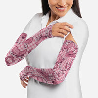 Pink Hawaii Palaka Cowboy Arm Sleeves Hawaiian Paniolo Festival Spirit