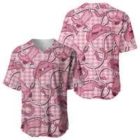 Pink Hawaii Palaka Cowboy Baseball Jersey Hawaiian Paniolo Festival Spirit