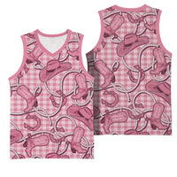 Pink Hawaii Palaka Cowboy Basketball Jersey Hawaiian Paniolo Festival Spirit