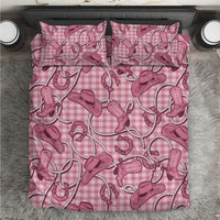Pink Hawaii Palaka Cowboy Bedding Set Hawaiian Paniolo Festival Spirit