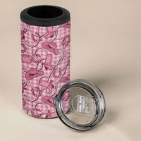 Pink Hawaii Palaka Cowboy 4 in 1 Can Cooler Tumbler Hawaiian Paniolo Festival Spirit