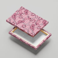 Pink Hawaii Palaka Cowboy Canvas Wall Art Hawaiian Paniolo Festival Spirit