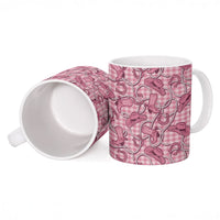 Pink Hawaii Palaka Cowboy Ceramic Mug Hawaiian Paniolo Festival Spirit