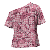 Pink Hawaii Palaka Cowboy Cross Shoulder Shirt Hawaiian Paniolo Festival Spirit