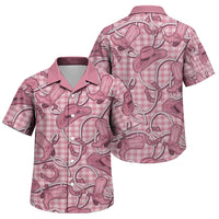 Pink Hawaii Palaka Cowboy Family Matching Puletasi and Hawaiian Shirt Hawaiian Paniolo Festival Spirit