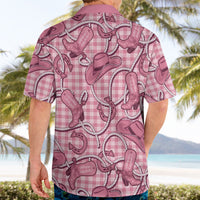 Pink Hawaii Palaka Cowboy Hawaiian Shirt Hawaiian Paniolo Festival Spirit