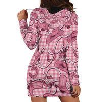 Pink Hawaii Palaka Cowboy Hoodie Dress Hawaiian Paniolo Festival Spirit
