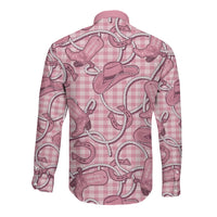 Pink Hawaii Palaka Cowboy Long Sleeve Button Shirt Hawaiian Paniolo Festival Spirit