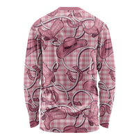 Pink Hawaii Palaka Cowboy Long Sleeve Shirt Hawaiian Paniolo Festival Spirit