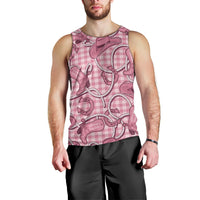 Pink Hawaii Palaka Cowboy Men Tank Top Hawaiian Paniolo Festival Spirit