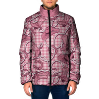 Pink Hawaii Palaka Cowboy Padded Jacket Hawaiian Paniolo Festival Spirit