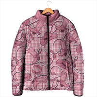 Pink Hawaii Palaka Cowboy Padded Jacket Hawaiian Paniolo Festival Spirit