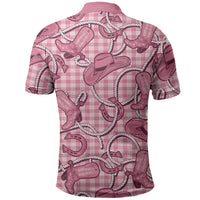 Pink Hawaii Palaka Cowboy Polo Shirt Hawaiian Paniolo Festival Spirit