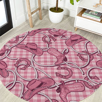 Pink Hawaii Palaka Cowboy Round Carpet Hawaiian Paniolo Festival Spirit
