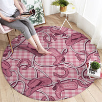 Pink Hawaii Palaka Cowboy Round Carpet Hawaiian Paniolo Festival Spirit