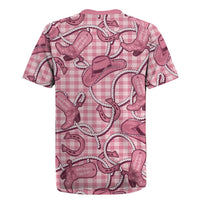 Pink Hawaii Palaka Cowboy Rugby Jersey Hawaiian Paniolo Festival Spirit