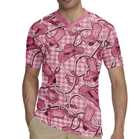 Pink Hawaii Palaka Cowboy Rugby Jersey Hawaiian Paniolo Festival Spirit