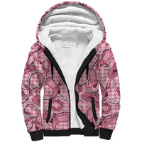 Pink Hawaii Palaka Cowboy Sherpa Hoodie Hawaiian Paniolo Festival Spirit