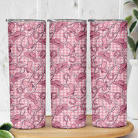 Pink Hawaii Palaka Cowboy Skinny Tumbler Hawaiian Paniolo Festival Spirit