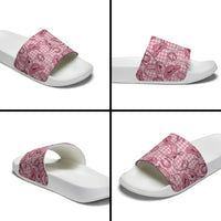 Pink Hawaii Palaka Cowboy Slide Sandals Hawaiian Paniolo Festival Spirit