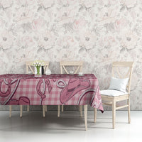 Pink Hawaii Palaka Cowboy Tablecloth Hawaiian Paniolo Festival Spirit