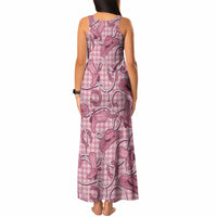 Pink Hawaii Palaka Cowboy Tank Maxi Dress Hawaiian Paniolo Festival Spirit