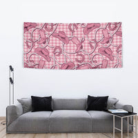 Pink Hawaii Palaka Cowboy Tapestry Hawaiian Paniolo Festival Spirit