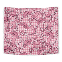Pink Hawaii Palaka Cowboy Tapestry Hawaiian Paniolo Festival Spirit