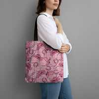 Pink Hawaii Palaka Cowboy Tote Bag Hawaiian Paniolo Festival Spirit