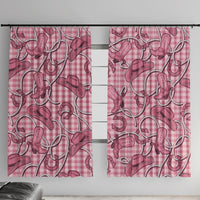 Pink Hawaii Palaka Cowboy Window Curtain Hawaiian Paniolo Festival Spirit
