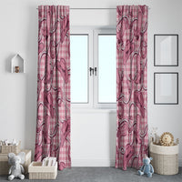 Pink Hawaii Palaka Cowboy Window Curtain Hawaiian Paniolo Festival Spirit