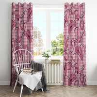 Pink Hawaii Palaka Cowboy Window Curtain Hawaiian Paniolo Festival Spirit