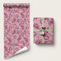 Pink Hawaii Palaka Cowboy Wrapping Paper Hawaiian Paniolo Festival Spirit