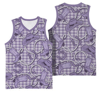 Purple Hawaii Palaka Cowboy Basketball Jersey Hawaiian Paniolo Festival Spirit