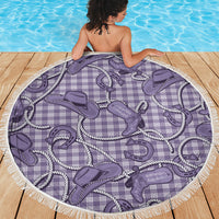 Purple Hawaii Palaka Cowboy Beach Blanket Hawaiian Paniolo Festival Spirit