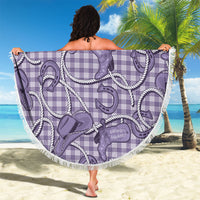 Purple Hawaii Palaka Cowboy Beach Blanket Hawaiian Paniolo Festival Spirit