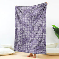 Purple Hawaii Palaka Cowboy Blanket Hawaiian Paniolo Festival Spirit