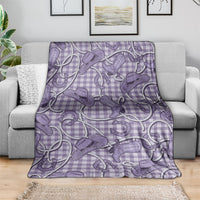 Purple Hawaii Palaka Cowboy Blanket Hawaiian Paniolo Festival Spirit