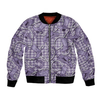 Purple Hawaii Palaka Cowboy Bomber Jacket Hawaiian Paniolo Festival Spirit