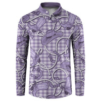Purple Hawaii Palaka Cowboy Button Sweatshirt Hawaiian Paniolo Festival Spirit