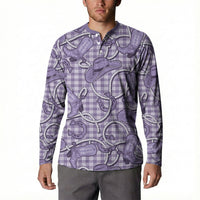 Purple Hawaii Palaka Cowboy Button Sweatshirt Hawaiian Paniolo Festival Spirit